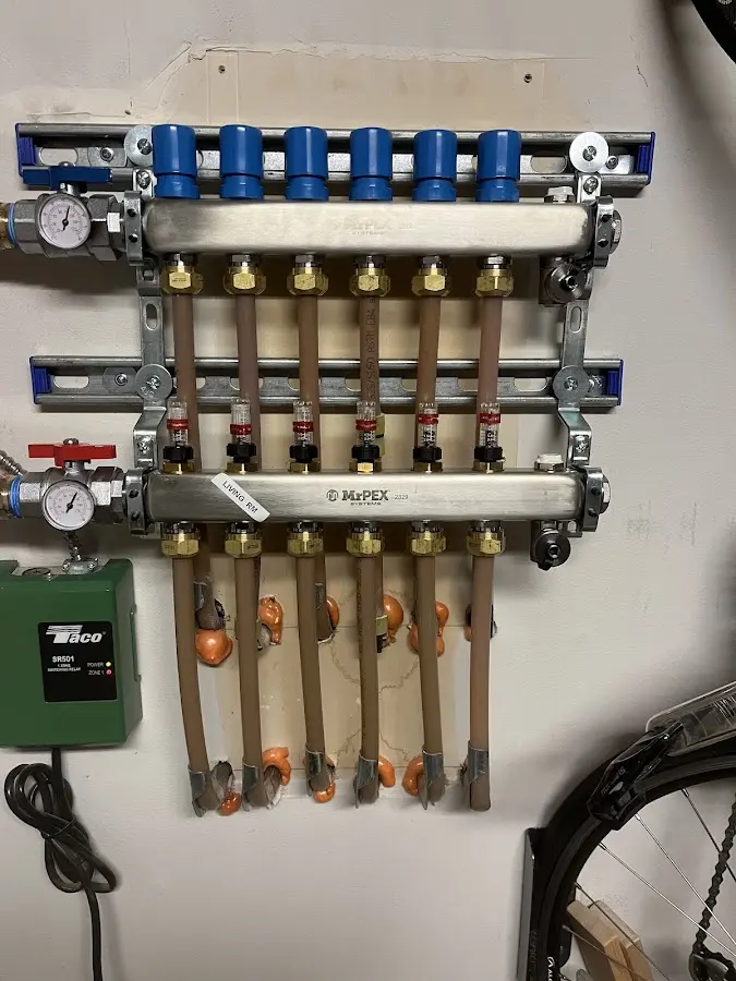 Plumber performing Gas Line Installation at a residential property in Norcross